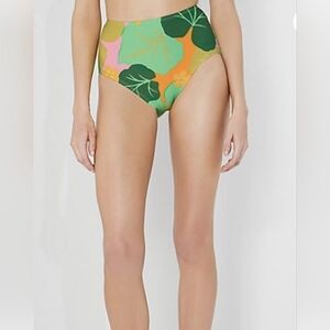 KATE SPADE MULTICOLORED HIGH WAIST BIKINI BOTTOM SIZE XSMALL